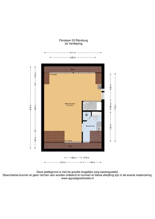 Floorplan - Floralaan 20, 2231 ZV Rijnsburg